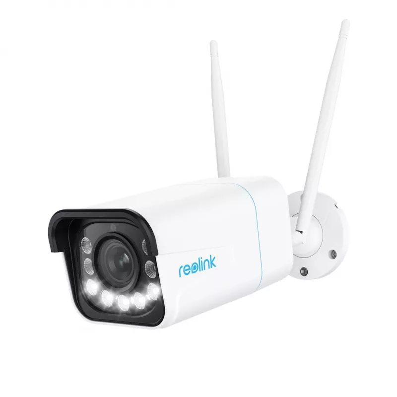 Reolink W430 - Cámara exterior 4K, Wi-Fi 6 de nueva generación, zoom óptico 5x, detección de personas/vehículos/animales, visión nocturna en color