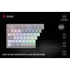 SAVIO PHENIX WHITE teclado mecánico inalámbrico, Gateron Red Pro, ABS