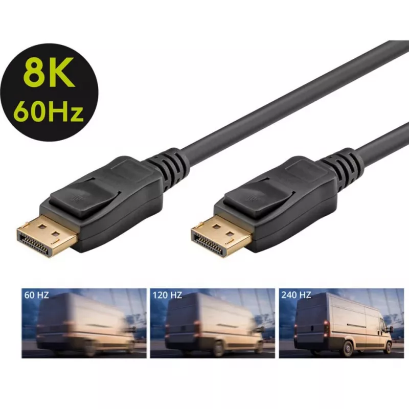 Cable DisplayPort Goobay 74777 1 m negro G-Sync FreeSync