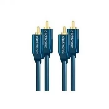 Cable de audio estéreo (2x conector macho RCA/2x conector macho RCA) – 1,0 m cable coaxial RCA para un sonido estéreo potente