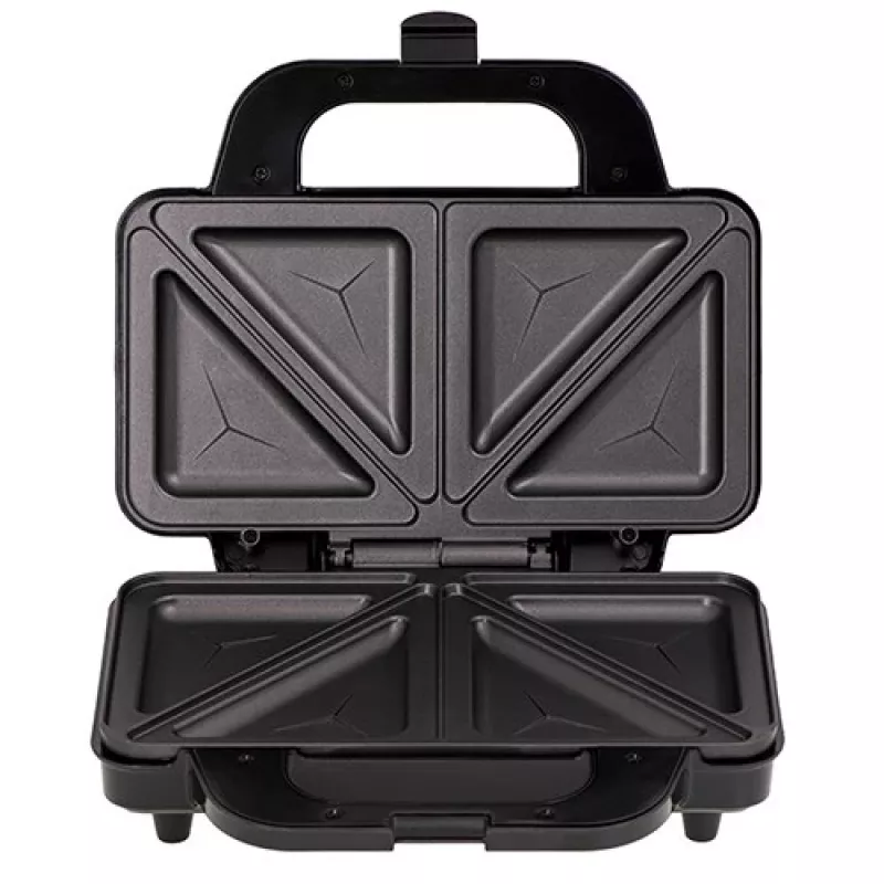 Sandwichera Adler AD 3043, 1300 W, placas antiadherentes, 2 sándwiches, superficie de cocción 285 × 152 mm, negra