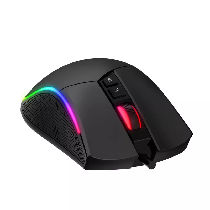 Havit MS1001S - Ratón gaming óptico para diestros, USB Type A, Negro-Gris