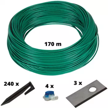 Set de cable de 700 m², cable perimetral verde, para robot cortacésped FREELEXO