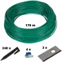 Set de cable de 700 m², cable perimetral verde, para robot cortacésped FREELEXO