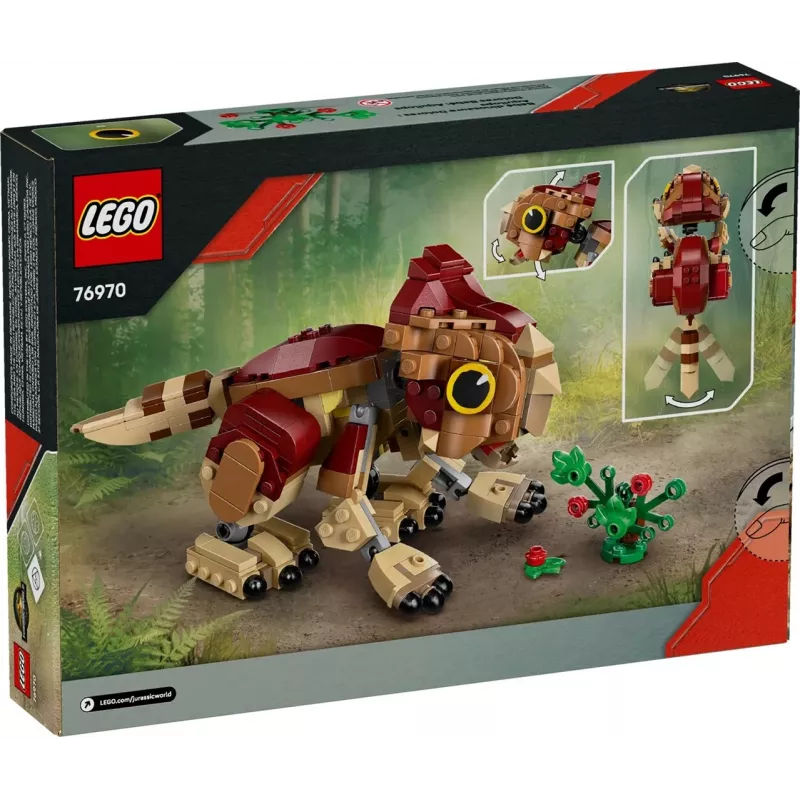 Set de construcción LEGO Jurassic World 76970 Baby-Dinosaurier Dolores Aquilops, 339 piezas, 110×150×200 mm
