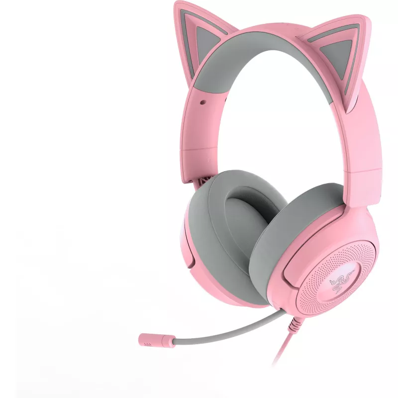 Auriculares Razer Kraken Kitty V3 X — Con cable, USB Type-A, Over-Ear, 20–28kHz, cable de 1,3 m, Rosa