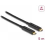 Delock 84090 Cable de vídeo óptico activo USB-C, 4K 60 Hz, 5 m