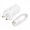 iBOX C-65 blanco, cargador universal GaN 65W con conector macho UK