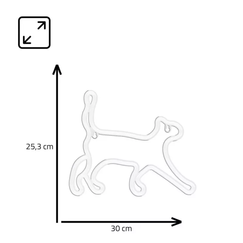 Lámpara de neón decorativa MANTA SNL70WH Style Neon Lights CAT 2 blanca 70 cm