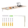 Maclean MC-128WD estante plegable de pared, 100×40 cm, acabado de madera