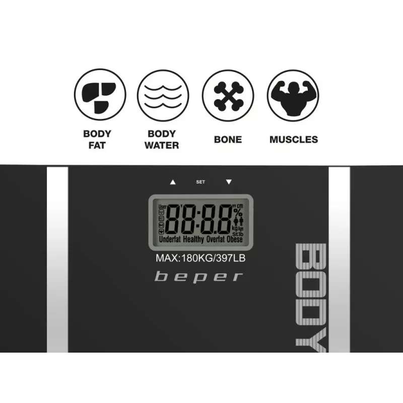 Báscula de baño electrónica Beper 40.808A