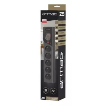 Regleta de enchufes Armac Z5 negra 5 tomas AC 250 V 5 m