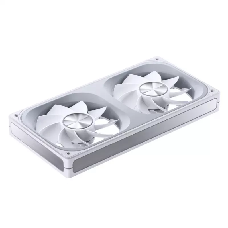 Ventilador Jonsbo ZA-240 ARGB Infinity Mirror de 240 mm blanco, dos ventiladores de 120 mm, soporte PWM