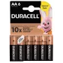 Pack de pilas Duracell Basic AA / LR6 — 6 unidades (alcalinas)