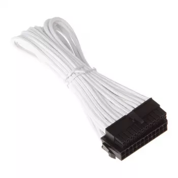 SilverStone PP07-MBW - cable de extensión de alimentación - ATX, 24 pines (M) - ATX, 24 pines (H) - 30 cm - blanco (SST-PP07-MBW)