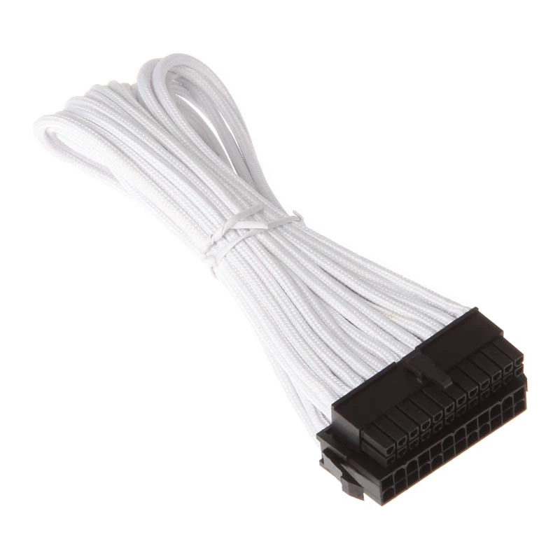 SilverStone PP07-MBW - cable de extensión de alimentación - ATX, 24 pines (M) - ATX, 24 pines (H) - 30 cm - blanco (SST-PP07-MBW)