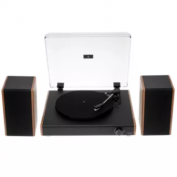 Tocadiscos de transmisión por correa Adler AD 1915 USB – plato cerámico, 45 rpm, motor de corriente continua, Bluetooth 5.4, salida USB, 2×10 W altavoces