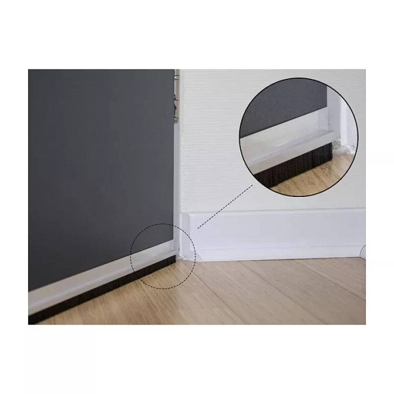Guía de cepillo DeLOCK 66650 20 mm con perfil de aluminio acodado longitud 1 m