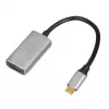 Cable adaptador IBOX USB-C a HDMI, modelo IACFAK, USB-C (conector macho) a HDMI (conector hembra), 4K 60 Hz, conector recto, plateado