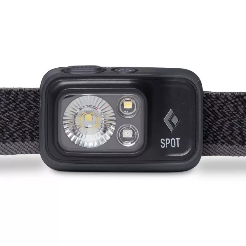 Linterna frontal Black Diamond Spot 400 – 400 lm, LED, IPX8 sumergible, AAA, alcance 12–100 m, negra