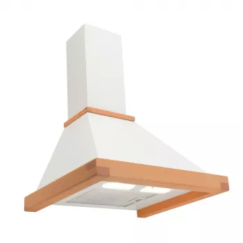 Campana de pared AKPO WK-4 Rustica Eco 60 cm, extracción/recirculación, máx. 425 m³/h, acero inoxidable/madera, bronce
