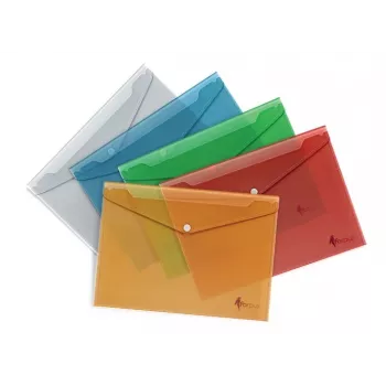 Funda con impresión Forpus, A4, plástico, rojo, transparente