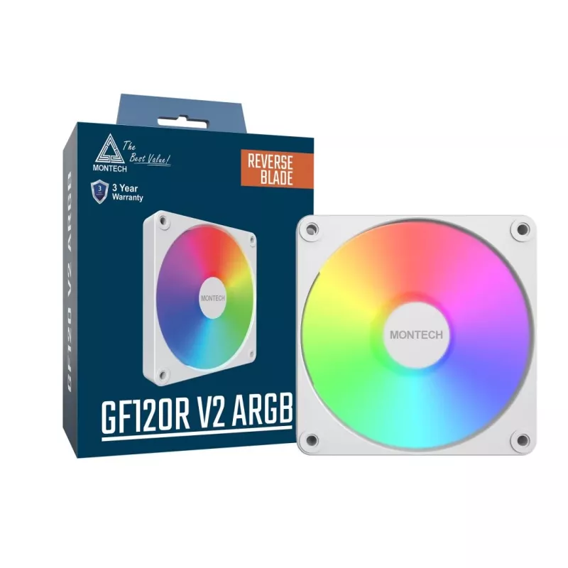 Montech GF120R V2 ARGB módulo ventilador para caja de ordenador 12 cm blanco 1 ud.