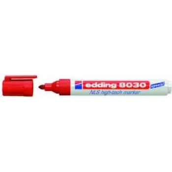 Rotulador permanente Edding 8030 NLS High-Tech rojo punta bala