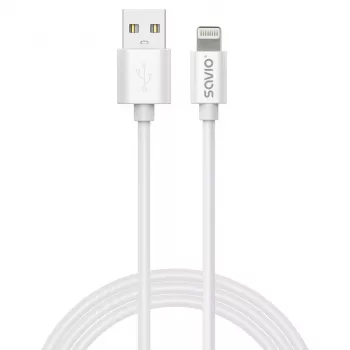 Savio Cl-193 cable USB USB 2.0 2 m USB A USB C/Lightning blanco