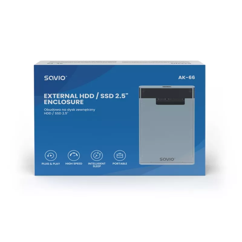 Carcasa para HDD/SSD Savio AK-66