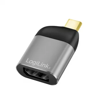 LogiLink CUA0204 adaptador USB-C a DisplayPort negro gris