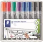 Rotuladores para flipchart Staedtler 356 WP8 X, colores surtidos, punta de 2,0 mm