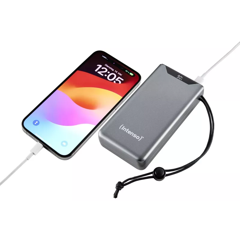 Batería externa INTENSO 7332054 — 20000 mAh, PD 3.0 y QC 3.0, 20 W, USB-A + USB-C, gris