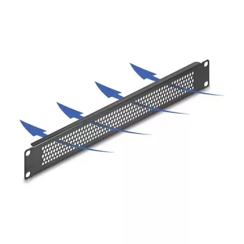 Placa ciega DeLOCK 67035 negro metal 44 mm x 482 mm x 11 mm