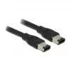 Cable FireWire DeLOCK 83273 0,5 m 6 polos Negro