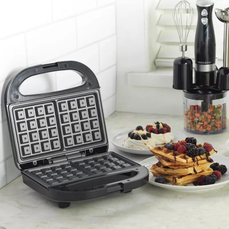 Gofrera doble Progress EK5852PVDE – placas dobles, recubrimiento antiadherente, temperatura regulable