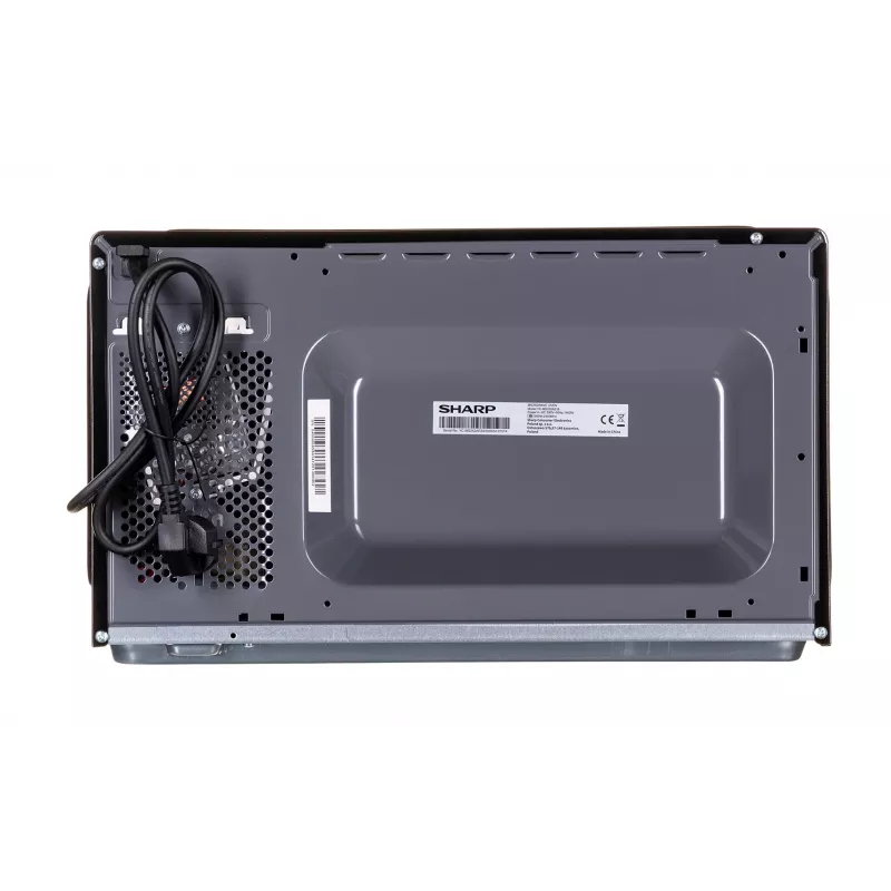 Microondas Sharp YC-MS252AE-B, de libre instalación 25 L, 900 W, manejo táctil, 11 niveles de potencia, bloqueo infantil, función ECO, negro