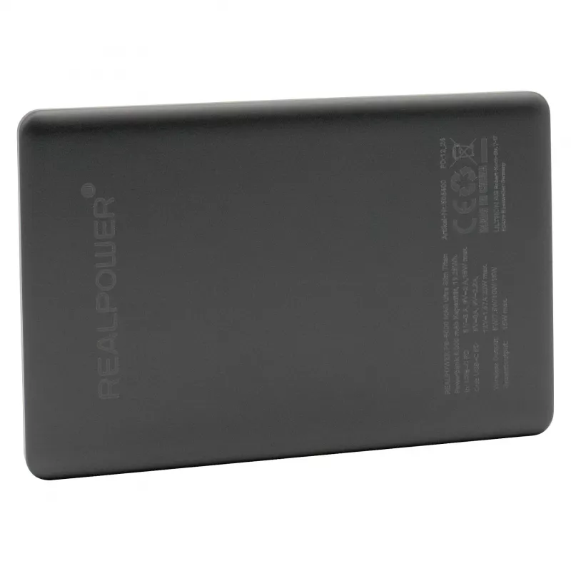 RealPower PB-5000 MAG 5000 mAh carga inalámbrica titanio