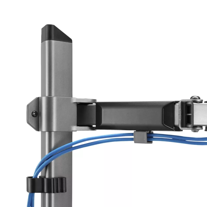White Shark GMS-3204 Amenhotep I soporte de escritorio para monitor, 17-32 pulgadas, VESA 75x75/100x100, hasta 9 kg, gris
