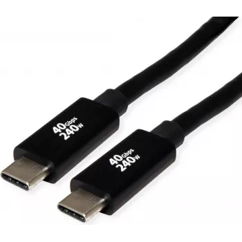 ROLINE cable USB4 Gen3x2 40Gbit/s C-C ST/ST 240W 2m - Cable - Digital/Datos (11.02.9087)