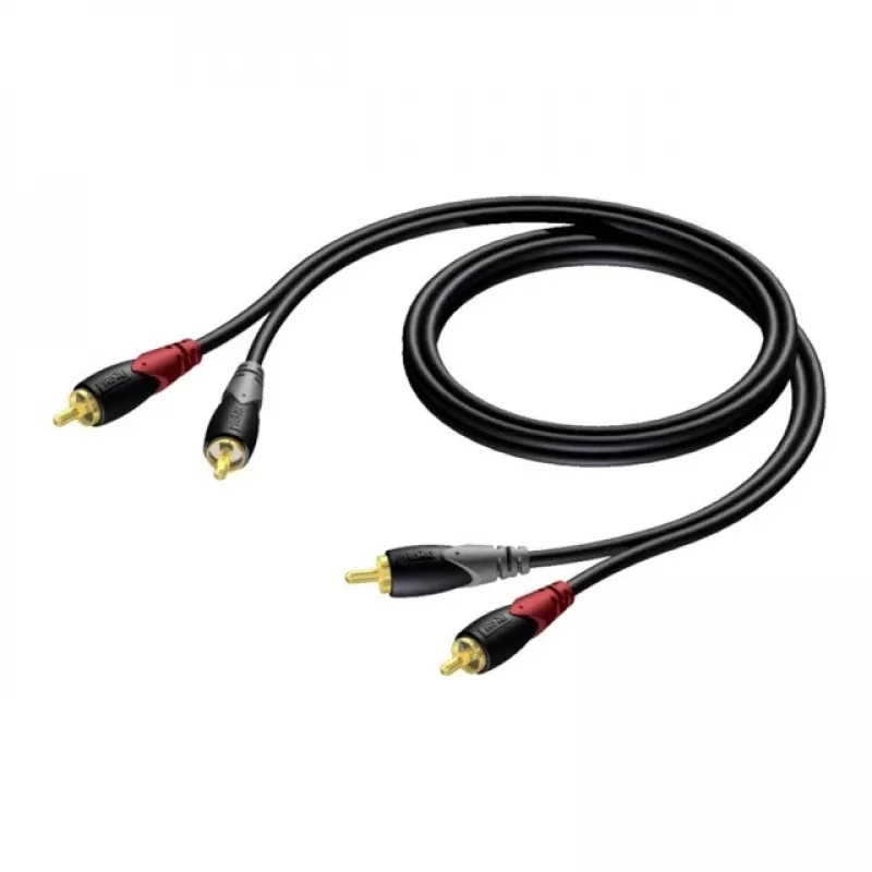 Cable de audio Procab 1KPCL084 — 2x conector Cinch a 2x conector Cinch, 3 m