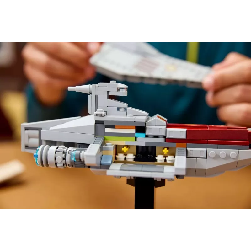 LEGO Star Wars Set nave de asalto clase Acclamator 75404 — Set de construcción, 450 piezas, modelo de exposición 130×150×230 mm