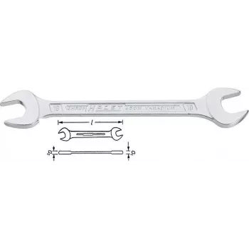 Llave de estrella doble Hazet, s: 8 mm, s: 9 mm (450N-8X9)