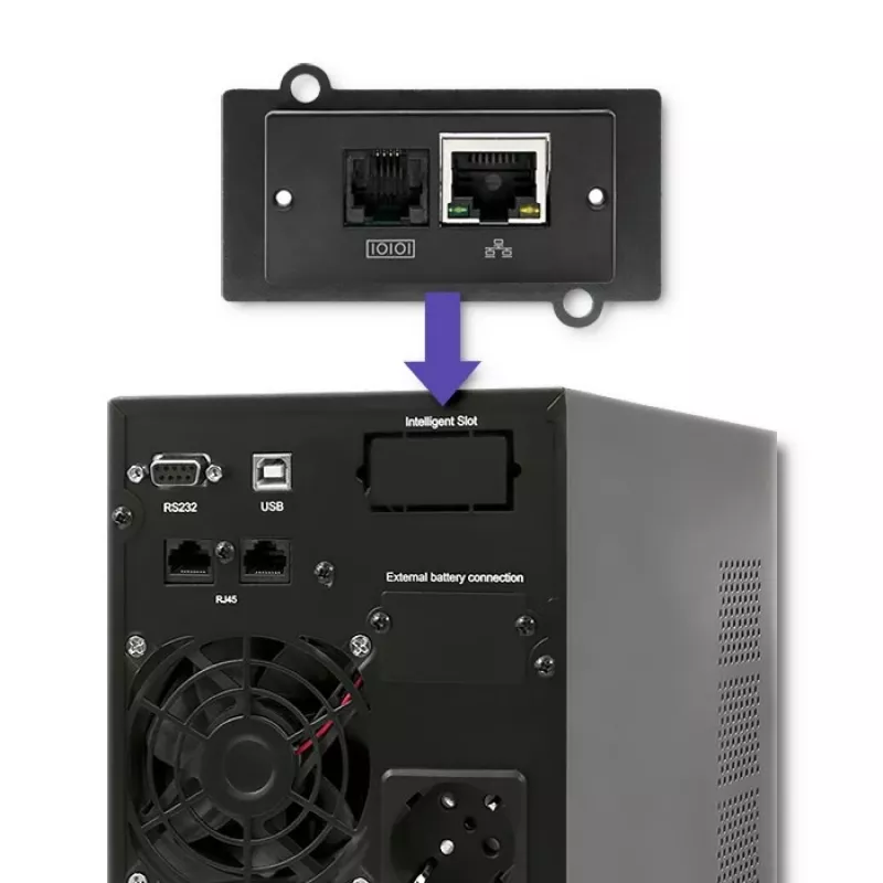 SAI (sistema de alimentación ininterrumpida) Qoltec 53042 de doble conversión (Online) 1 kVA 800 W 2 tomas de CA