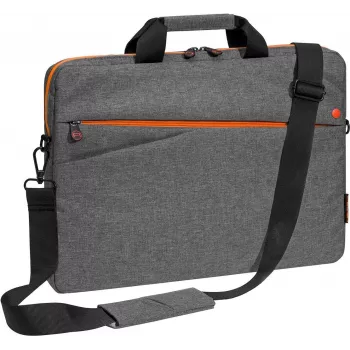 Bolsa para portátil PEDEA FASHION 43,9 cm (17.3 ) Funda messenger Negro - Gris - Naranja (66063046)