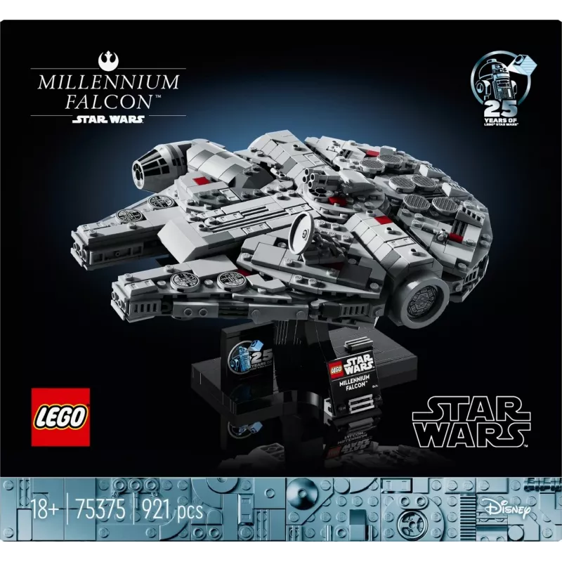 LEGO Star Wars 75375 Halcón Milenario set de construcción, 921 piezas, 18+, 190×240×130 mm