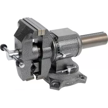 Tornillo de banco YATO YT-6505, fundición, 10 cm de apertura, base giratoria, 11 kg
