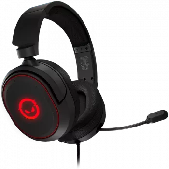 LORGAR Kaya 460, auriculares gaming USB con micrófono, CM108B, iluminación RGB, Plug&Play, cable de conexión USB-A de 2m, almohadillas de tela, tamaño: 192*184,7*88mm, 0,329kg, negro