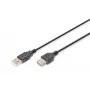 Digitus ASSMANN - Cable de extensión USB - USB (H) a USB (H) - 1,8 m (USB/USB 2.0) - encapsulado - Negro (AK-300200-018-S)