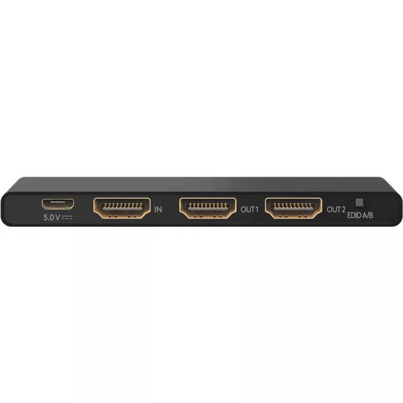 Splitter HDMI 1 a 2 (4K @ 60 Hz) – divide 1 señal de entrada HDMI en 2 señales de salida HDMI